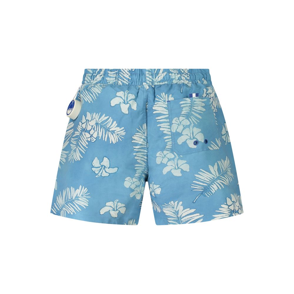 Azzurro Polyester Men Swim Boxer - ventzia