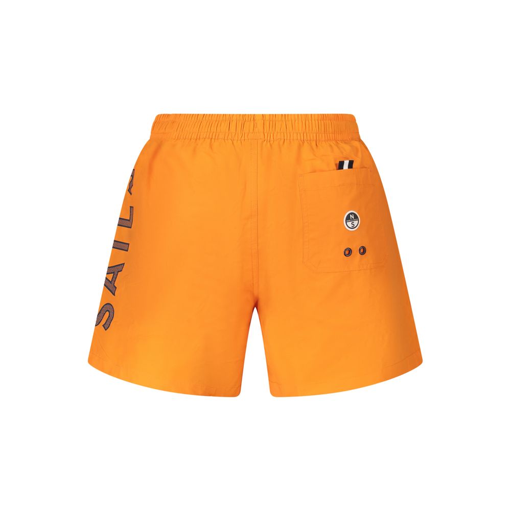 Arancione Nylon Mens Swim Trunk - ventzia