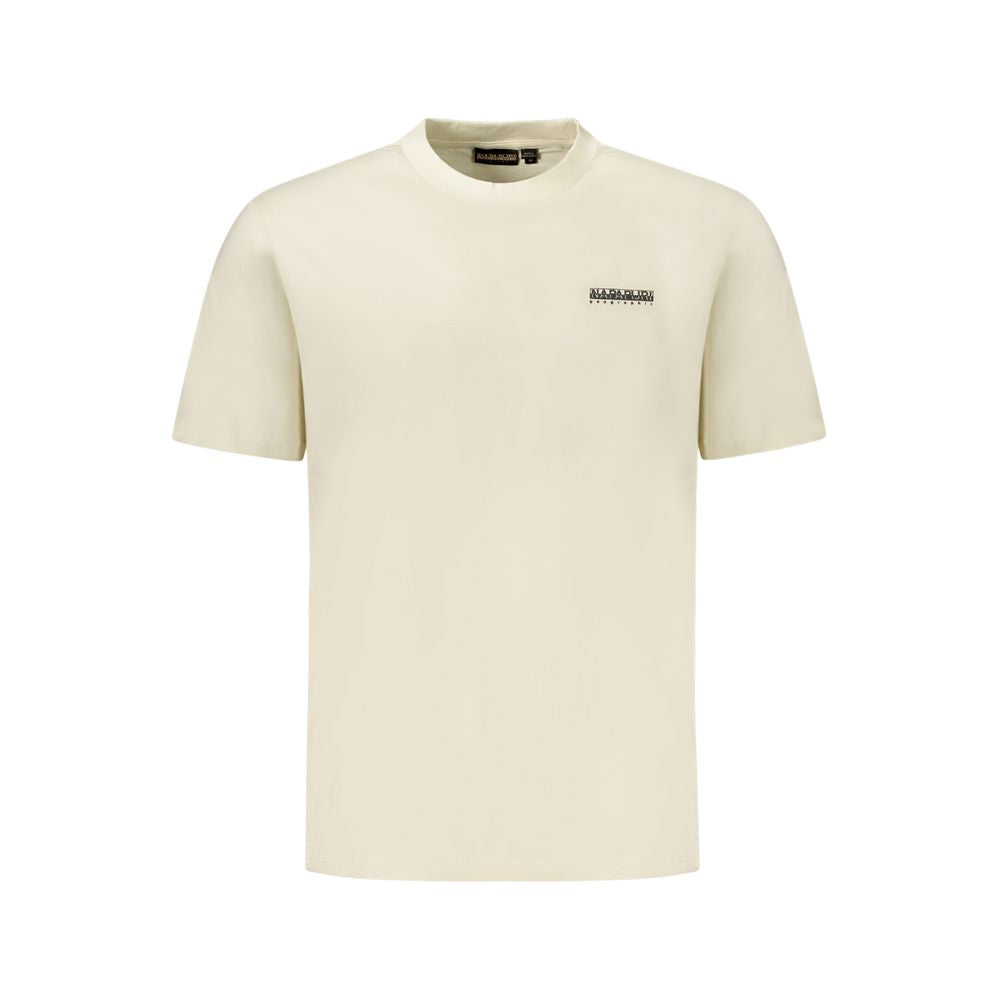 Beige Cotton Men T-Shirt - ventzia