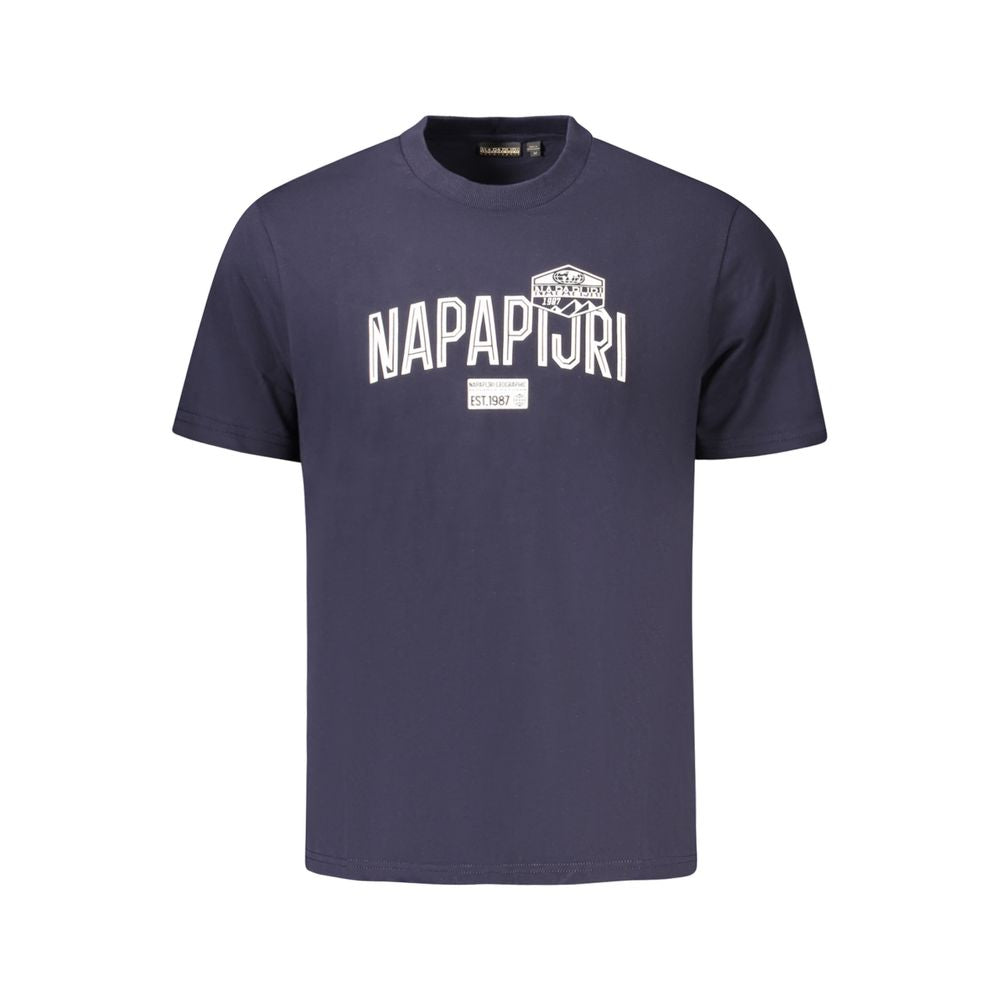 Blue Cotton Men T-Shirt - ventzia