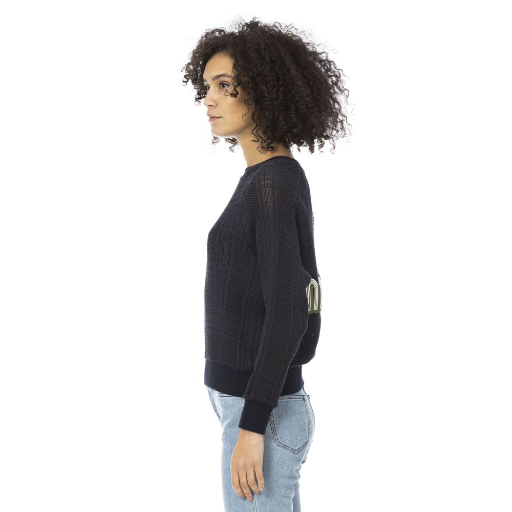 Blue Cotton Women Shirt - ventzia