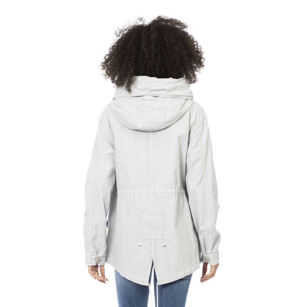 Silver Cotton Women Jacket - ventzia