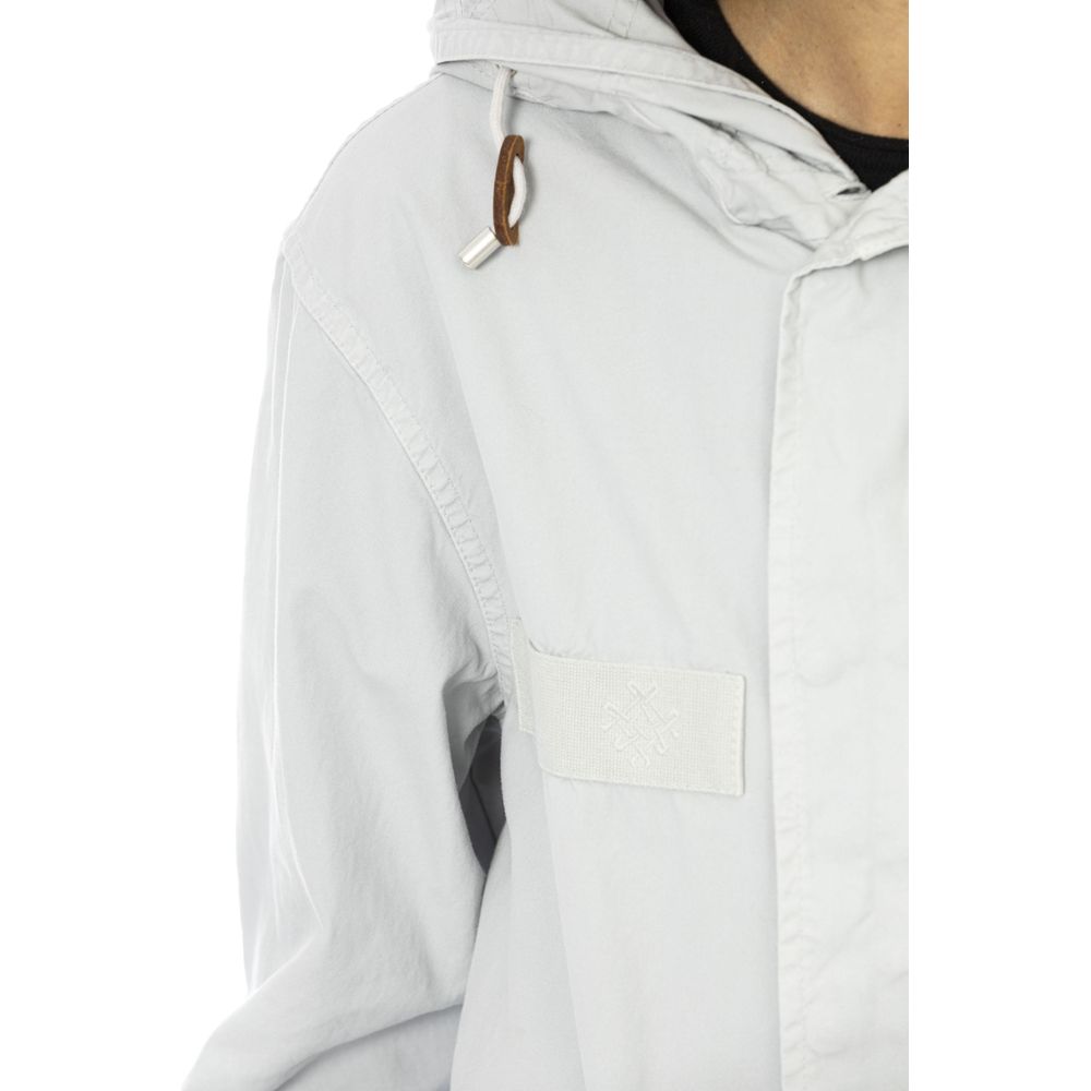 Silver Cotton Women Jacket - ventzia