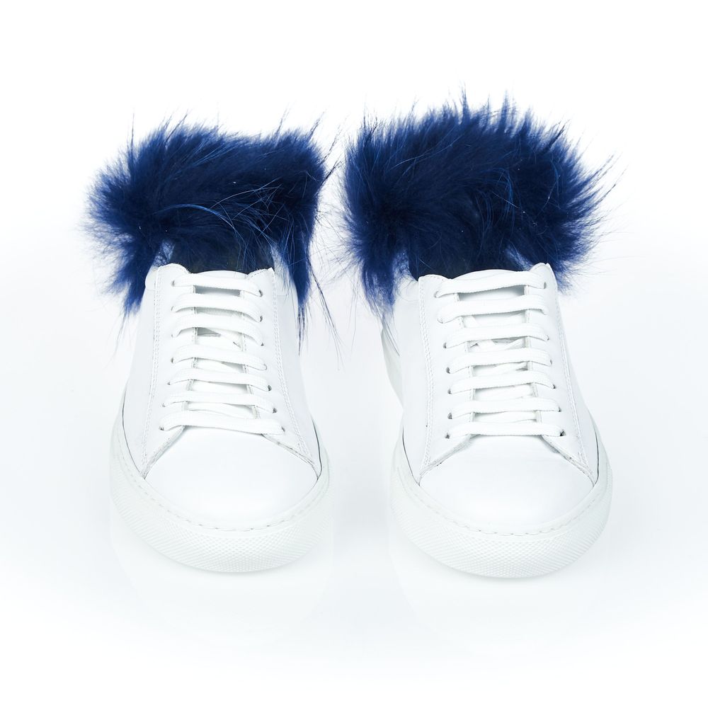 White Leather Women Sneaker - ventzia