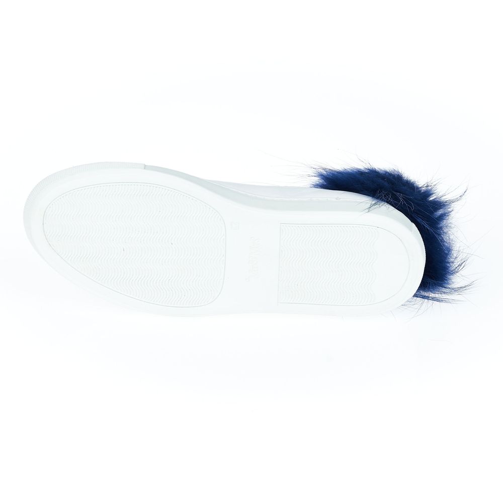 White Leather Women Sneaker - ventzia
