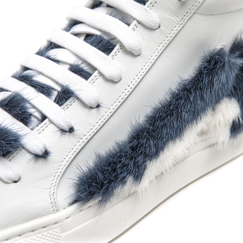 White Leather Women Sneaker - ventzia