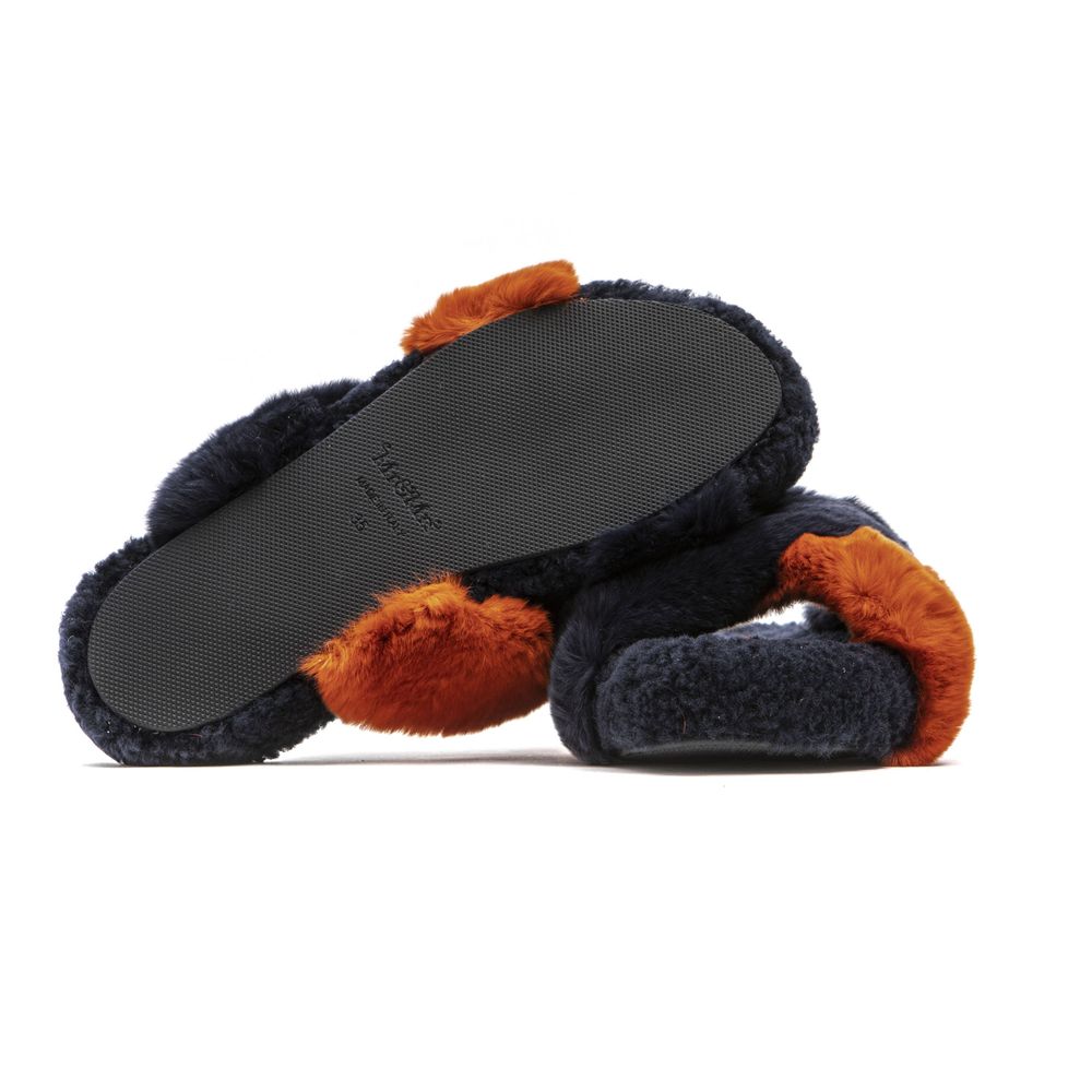 Blue Rabbit Fur Women Sandal - ventzia