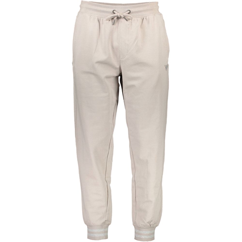Beige Cotton Men's Trackpants - ventzia