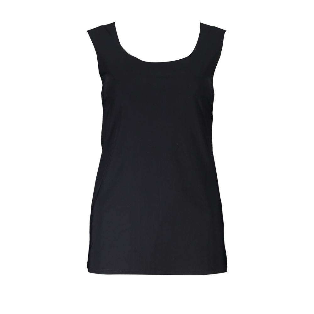 Black Elastane Tank Top - ventzia