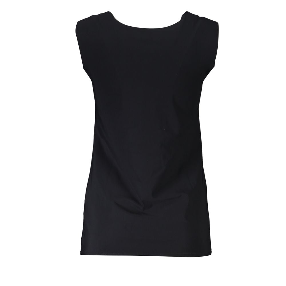 Black Elastane Tank Top - ventzia