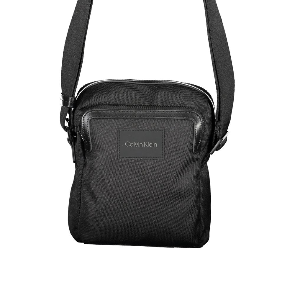 Black Polyester Handbag - ventzia