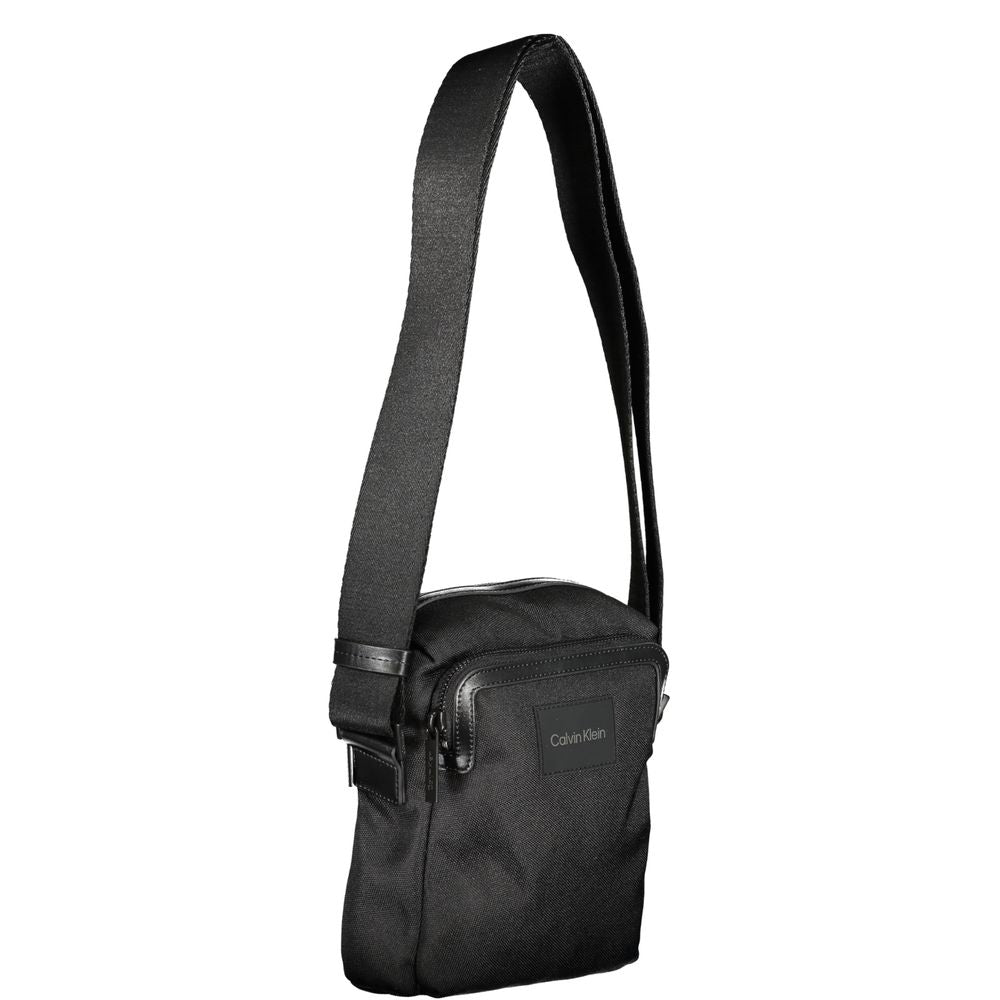 Black Polyester Handbag - ventzia