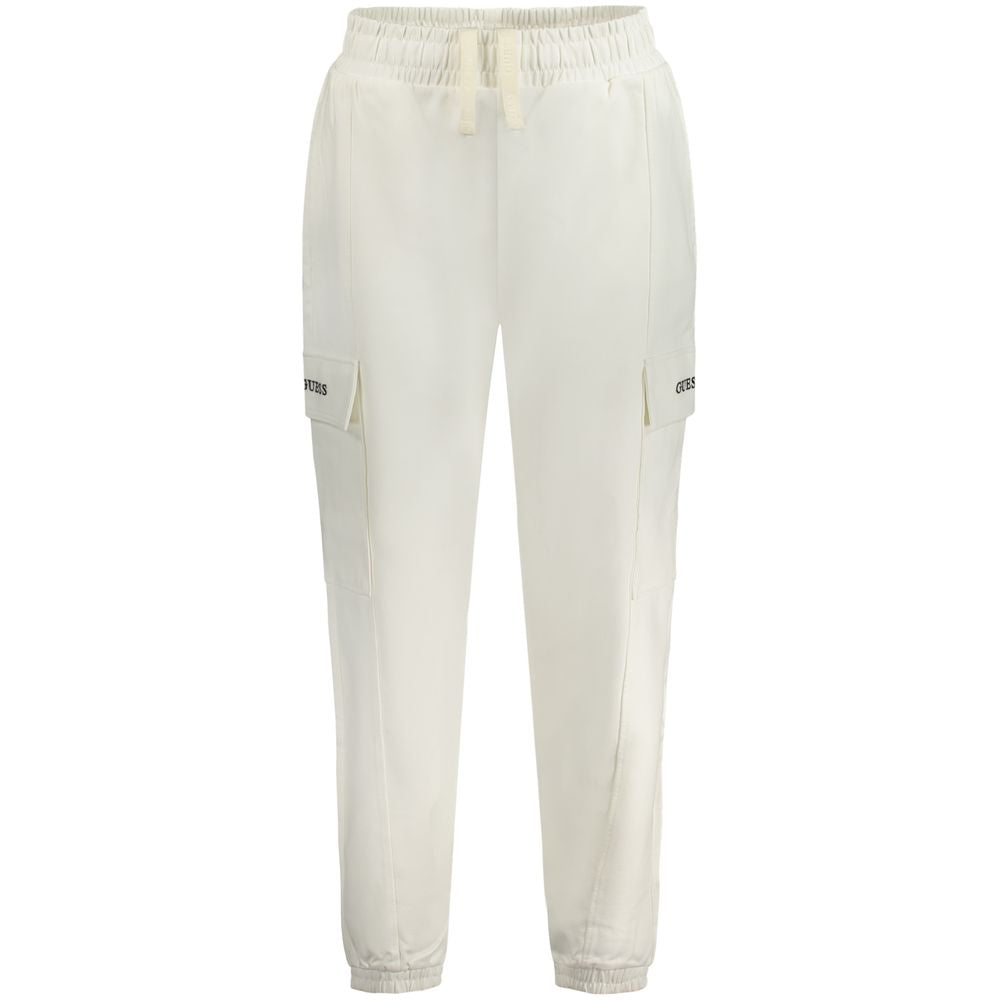 White Cotton Women Sweatpant - ventzia