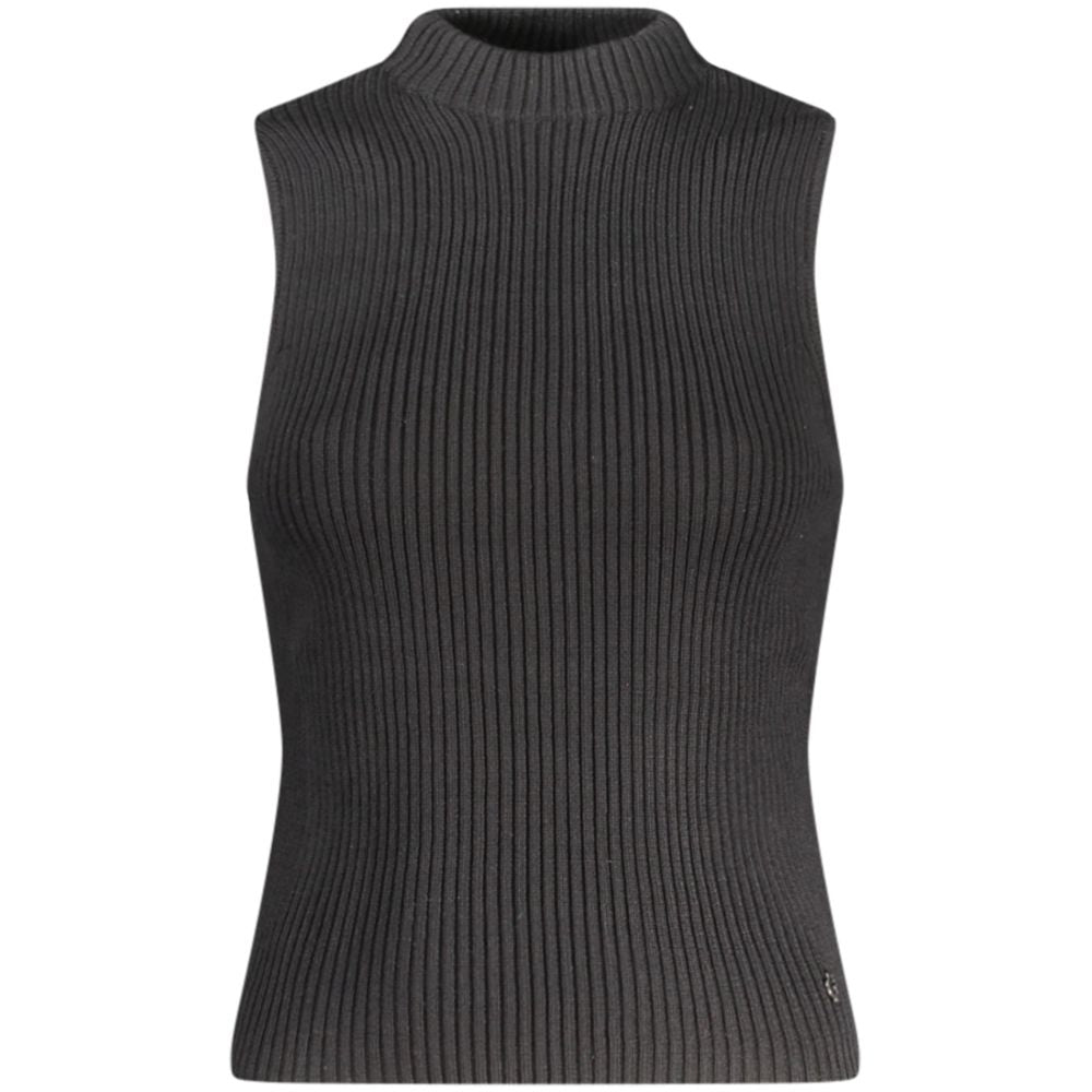 Black Cotton Women Tank Top - ventzia
