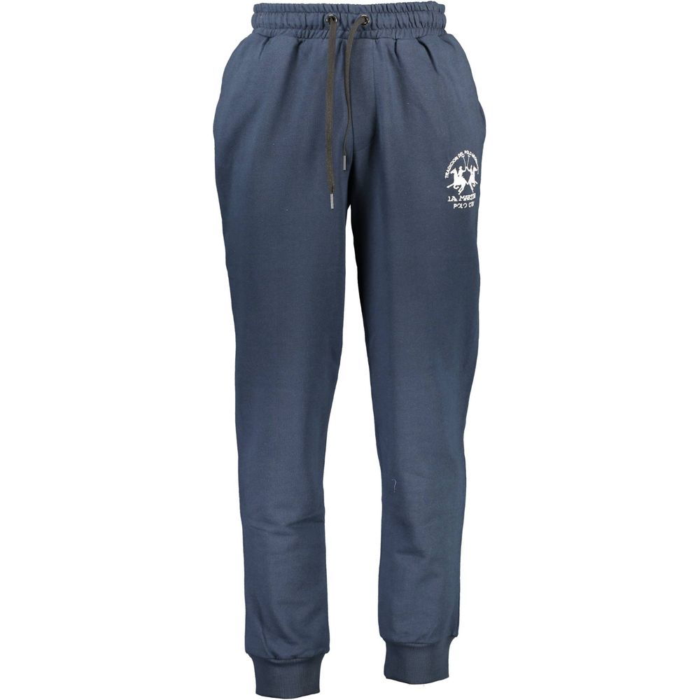Blue Cotton Men Sweatpants - ventzia