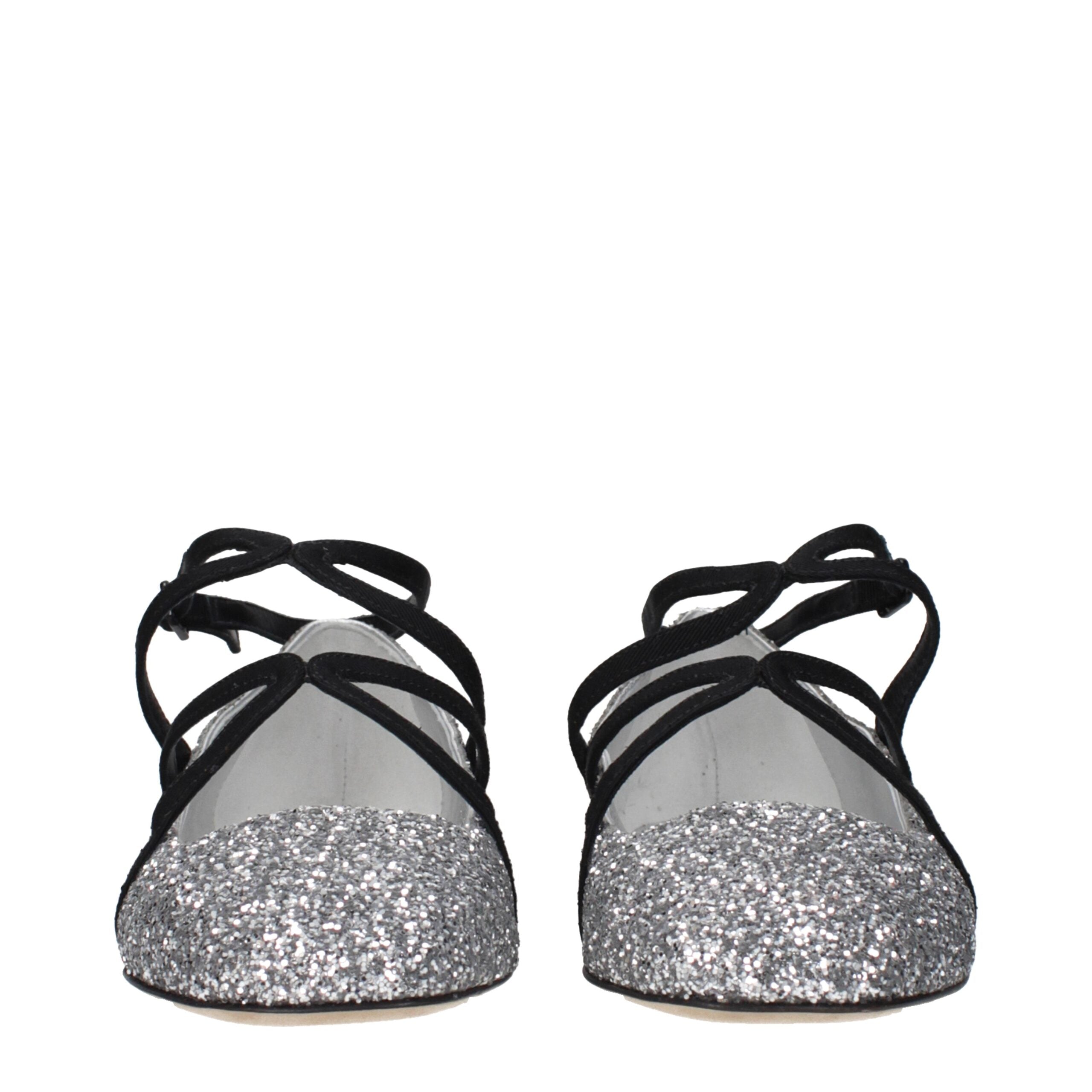 Gray Plastic Ballet Flats