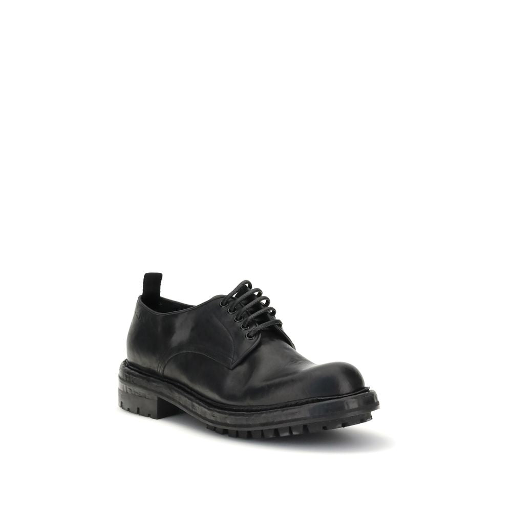 Black Calf Leather Bos Taurus Oxfords And Derbies - ventzia