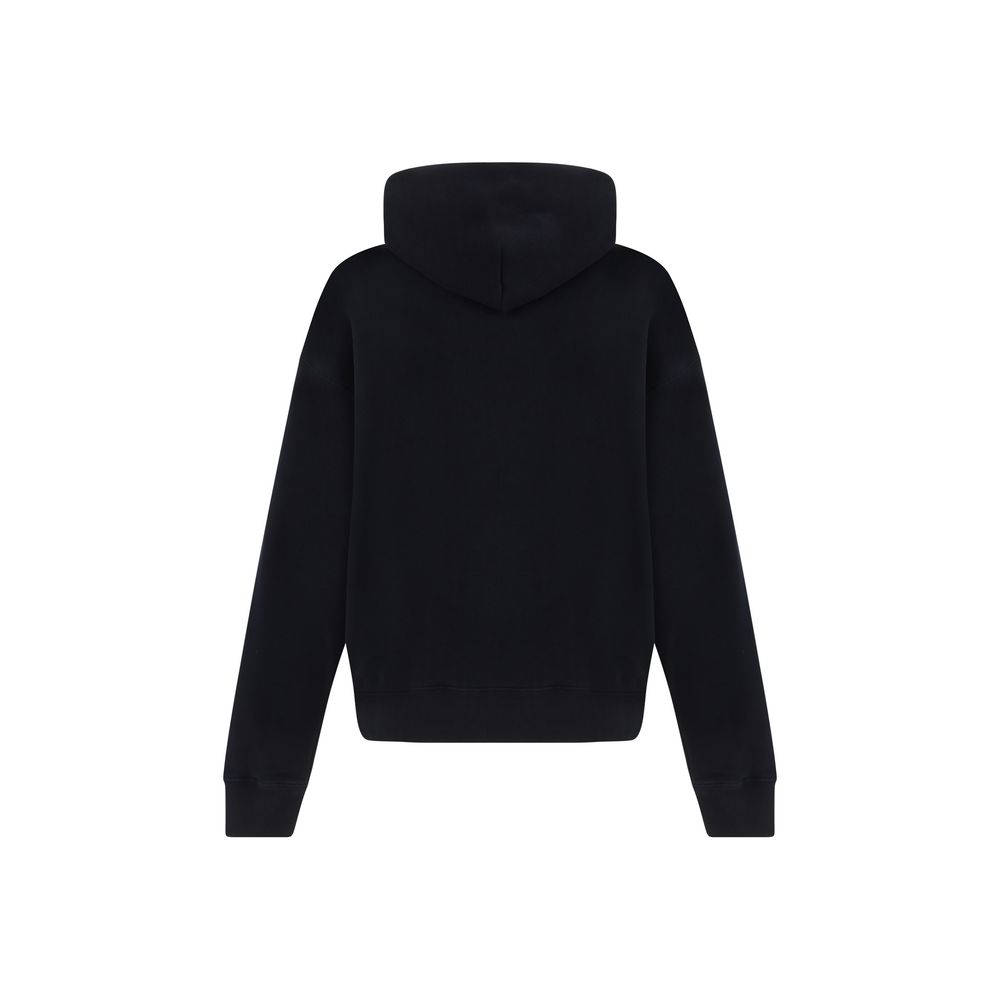 Black Cotton Sweatshirt - ventzia