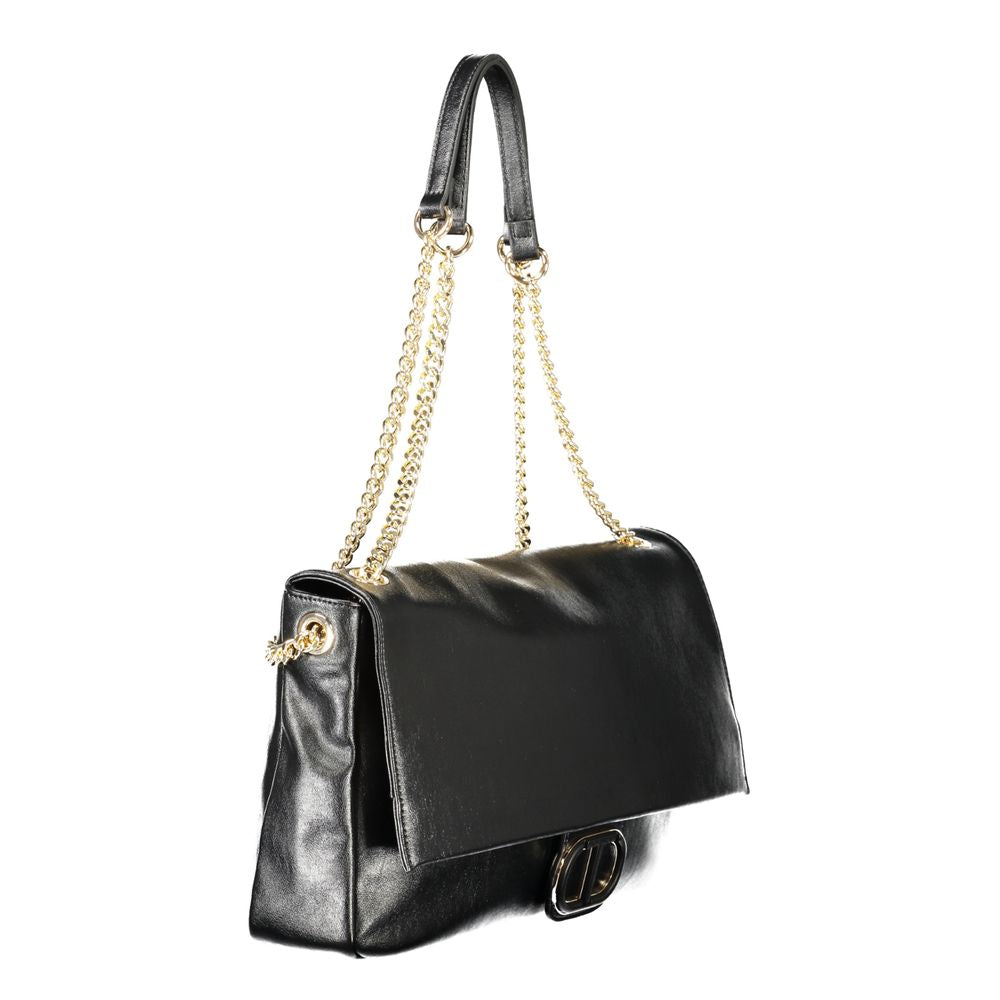 Nero Poliuretano Woman Shoulder Bag - ventzia