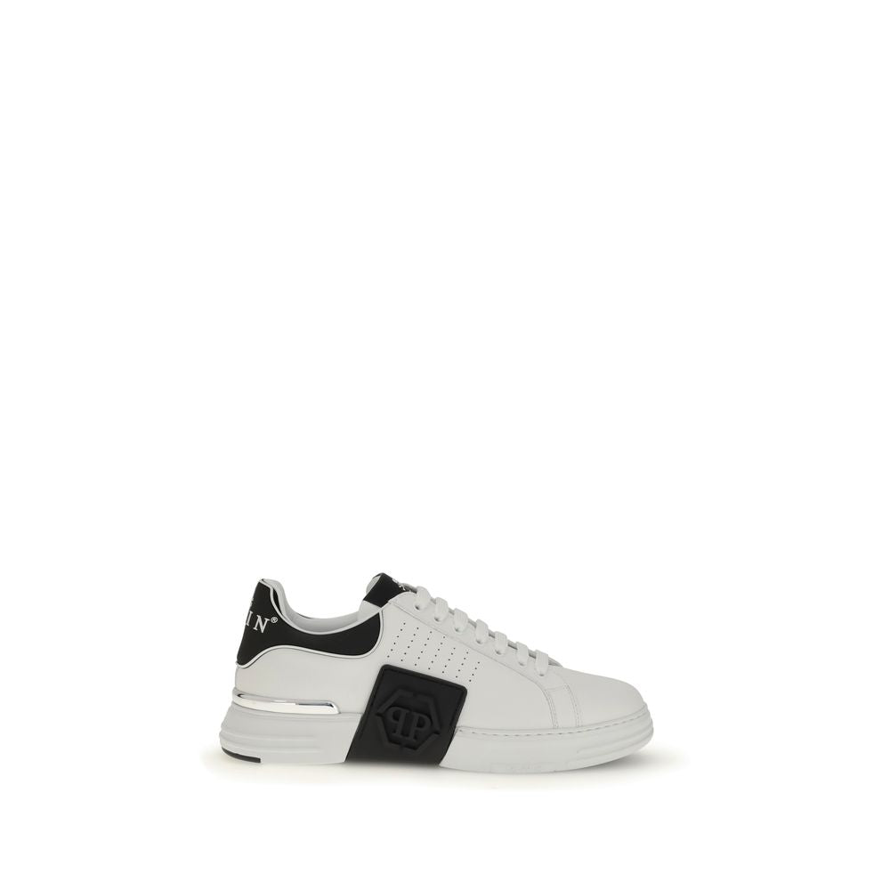 White Calf Leather Bos Taurus Athletic Sneakers - ventzia
