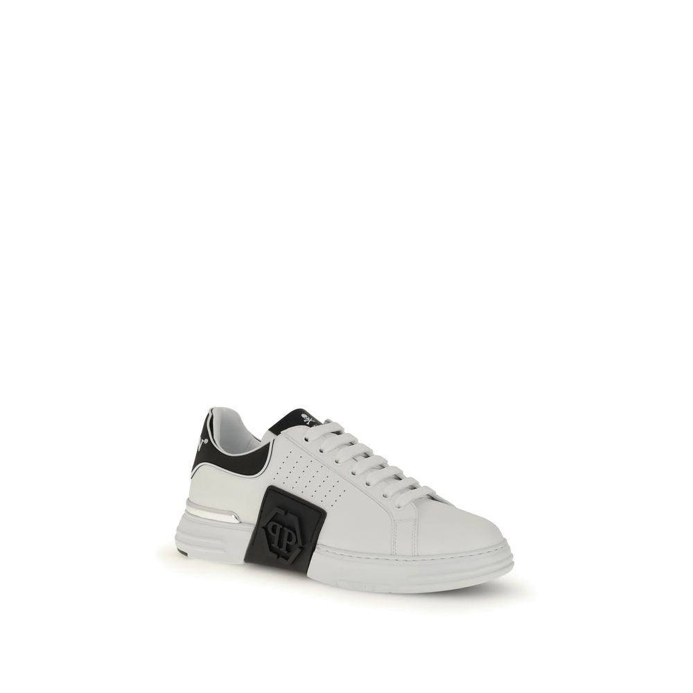 White Calf Leather Bos Taurus Athletic Sneakers - ventzia