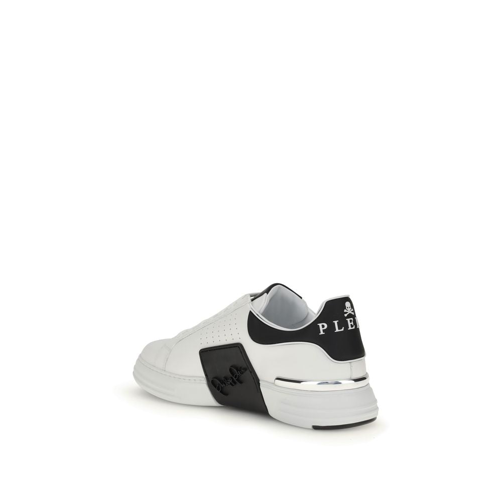 White Calf Leather Bos Taurus Athletic Sneakers - ventzia