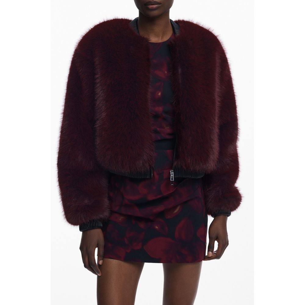 Red Polyester Jackets & Coat