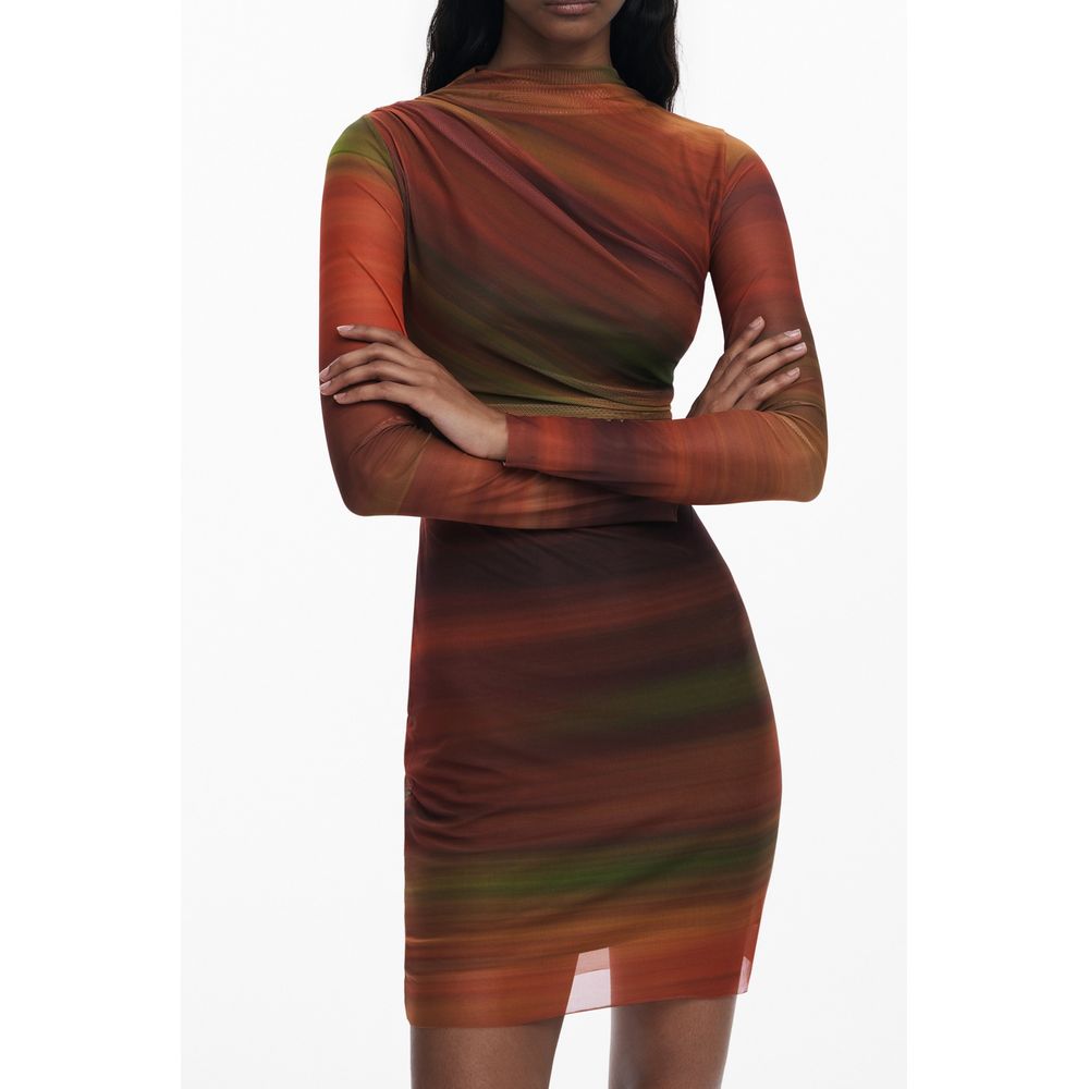 Orange Polyester Dress