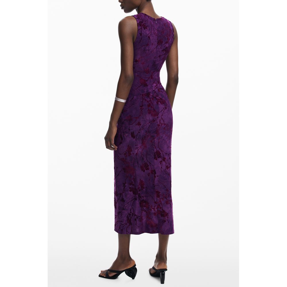 Purple Polyester Dress