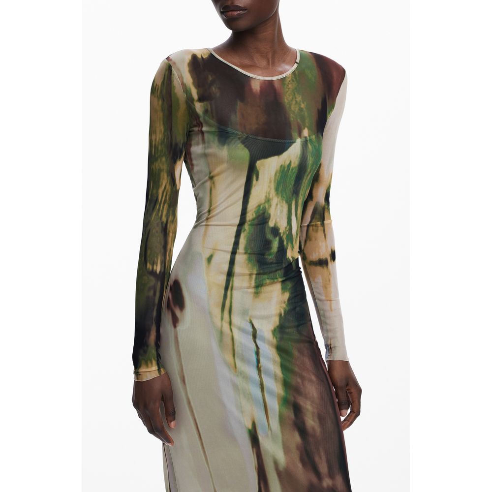 Green Polyester Dress
