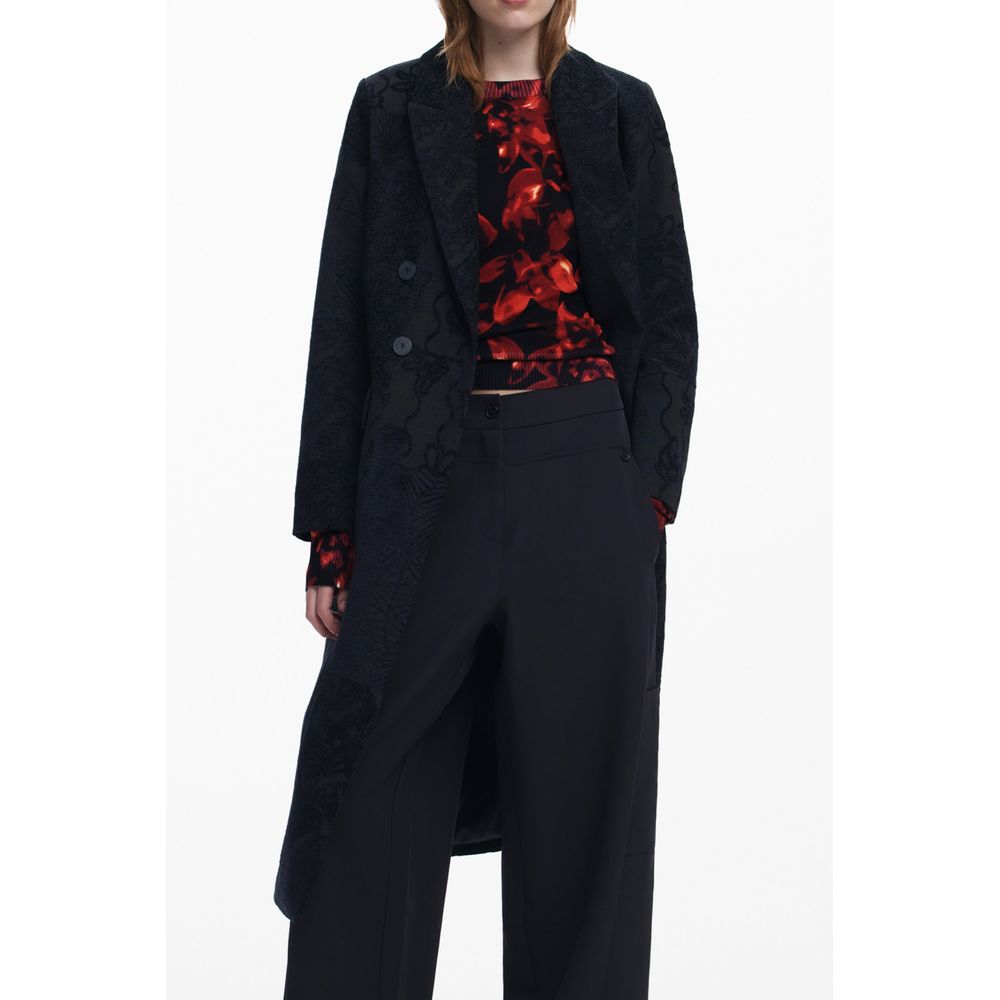 Black Polyester Jackets & Coat