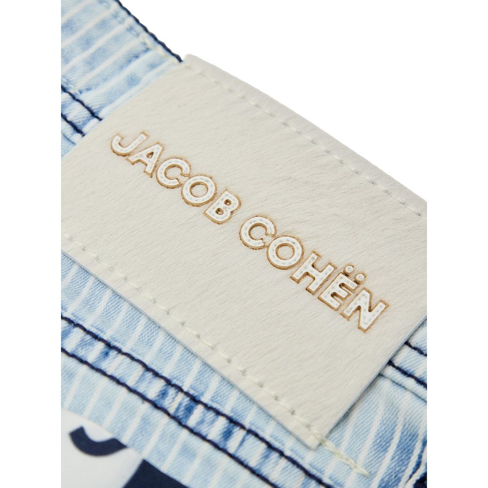 Blue Cotton Skinny Jeans - ventzia