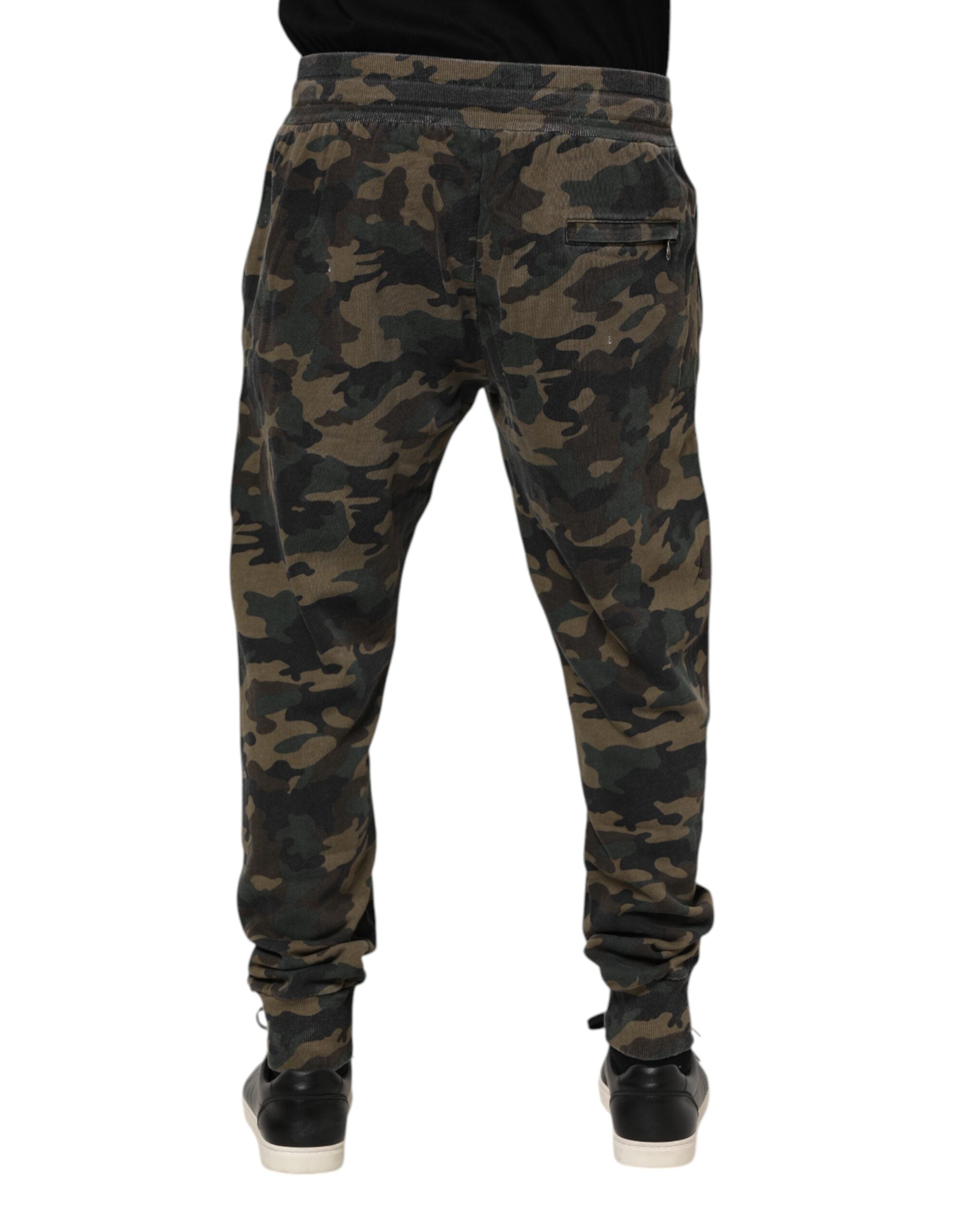 Multicolor Camouflage Cotton Men Jogger Pants - ventzia