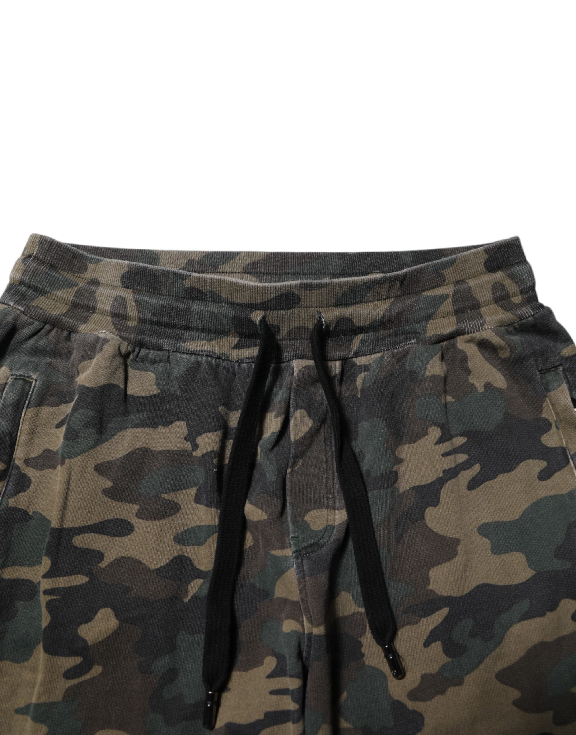 Multicolor Camouflage Cotton Men Jogger Pants - ventzia