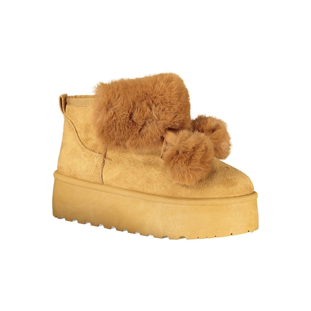 Marrone Poliestere Women Ankle Boot - ventzia