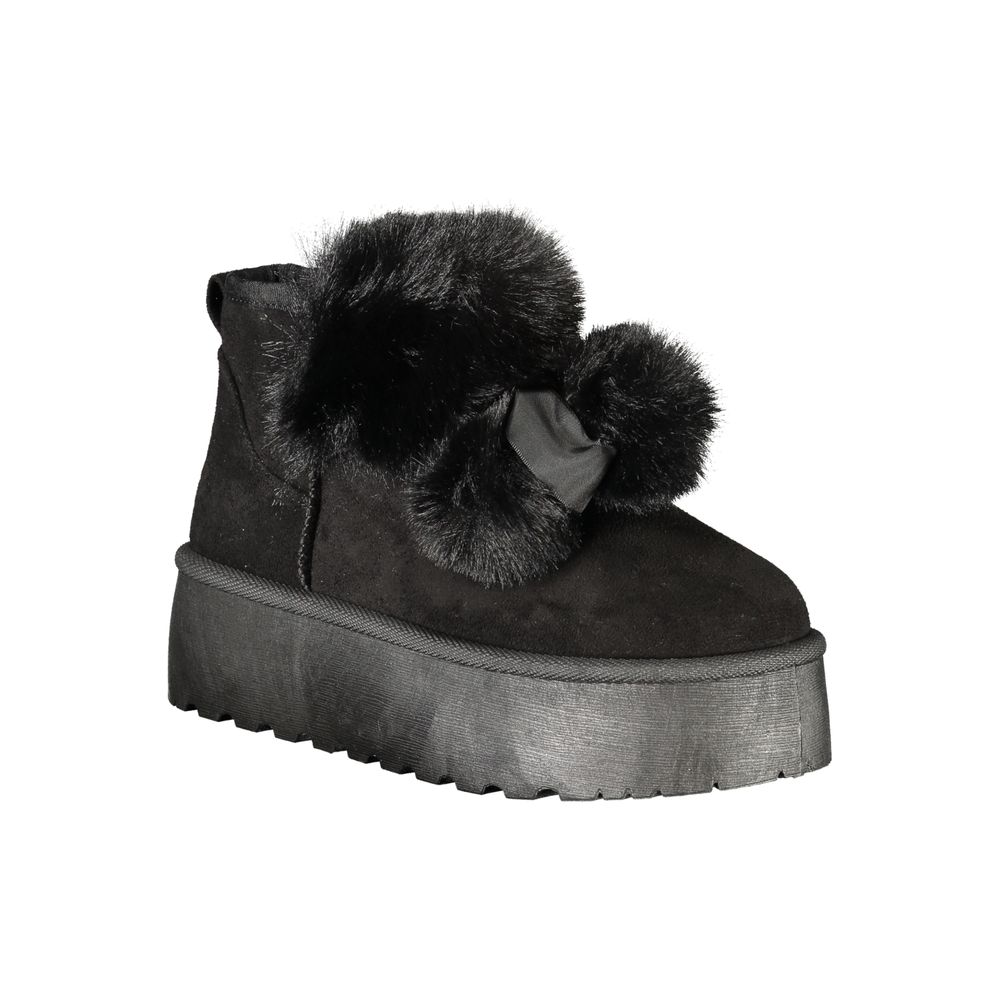 Nero Polyester Woman Ankle Boot - ventzia