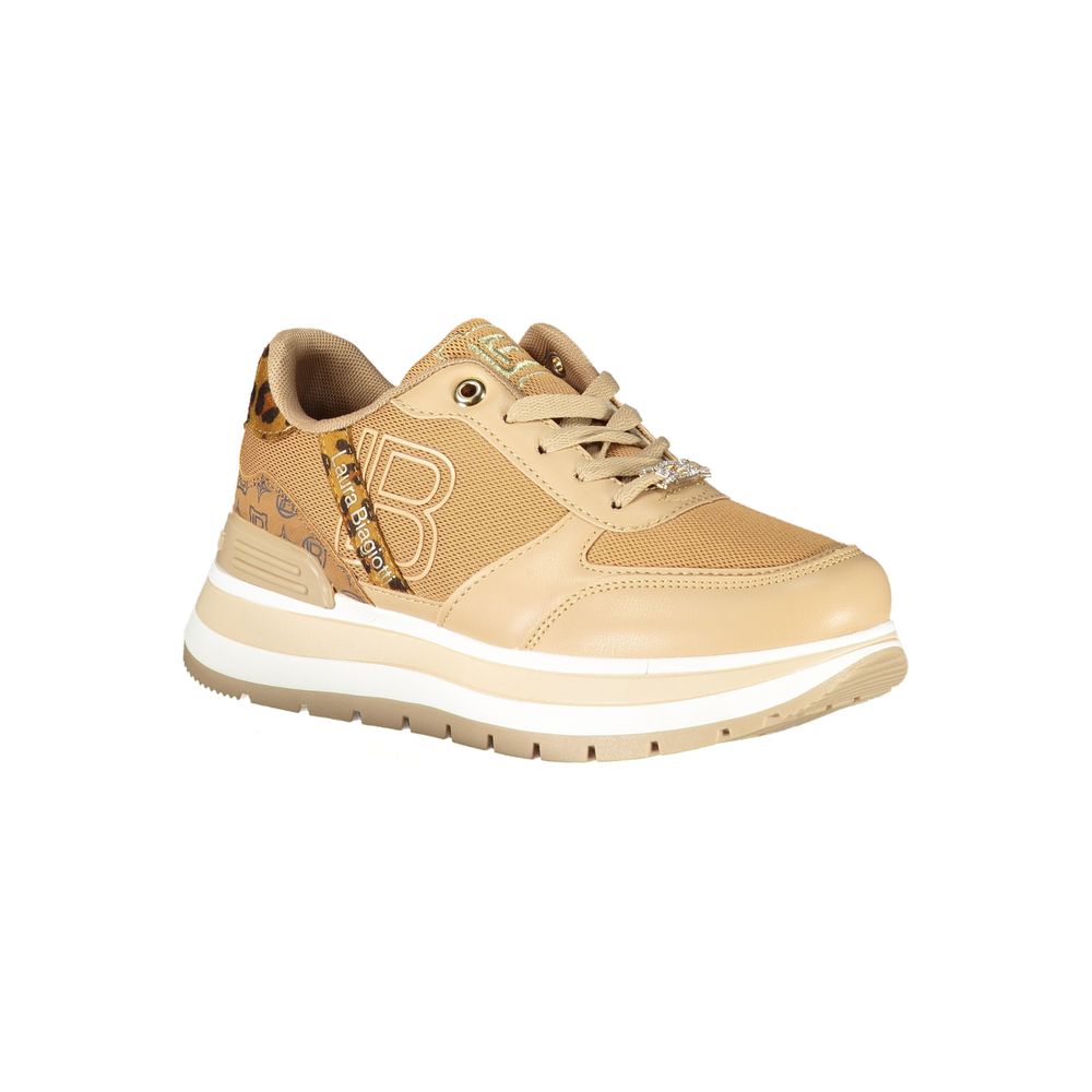 Marrone Polyurethane Women Sneaker - ventzia