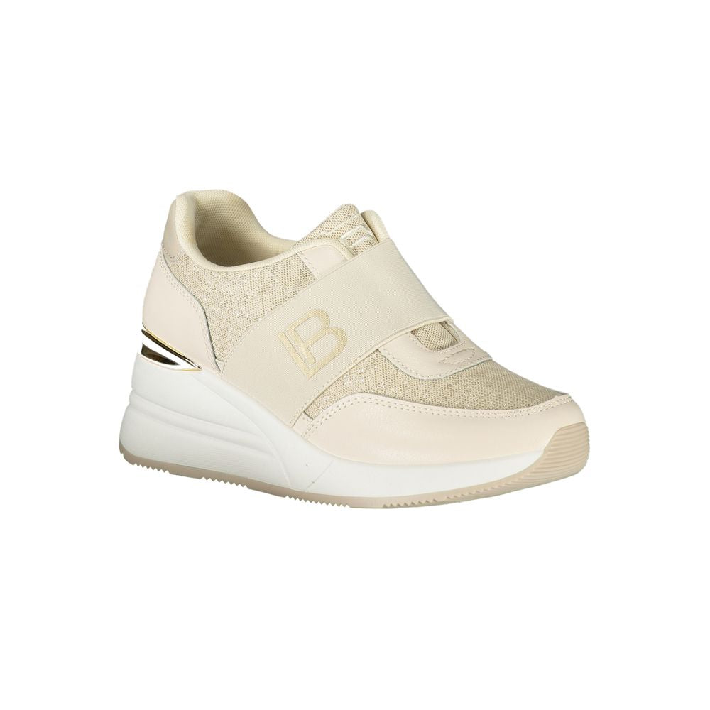 Beige Polyurethane Women Sneaker - ventzia