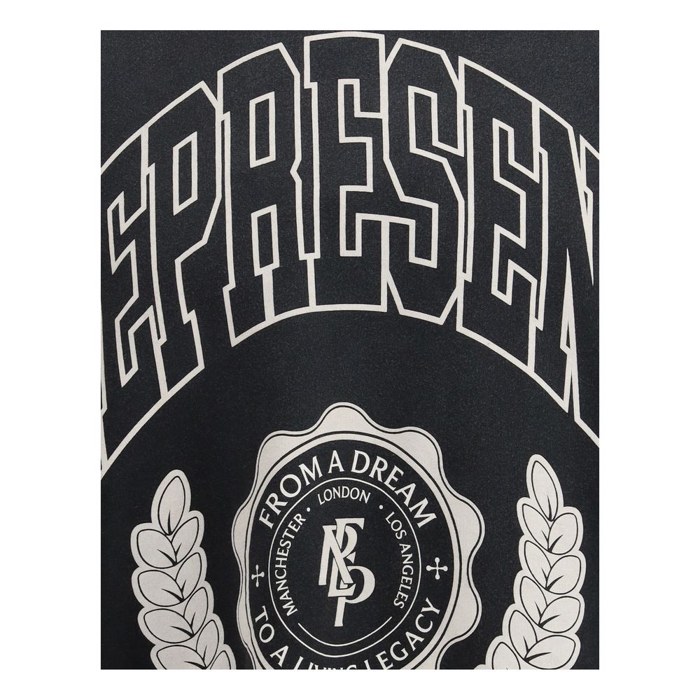 Black Cotton Sweatshirt - ventzia