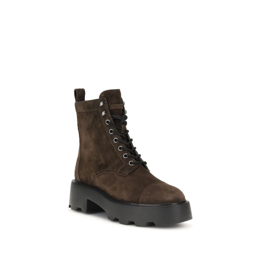 Brown Calf Leather Bos Taurus Lace-Up Boots - ventzia