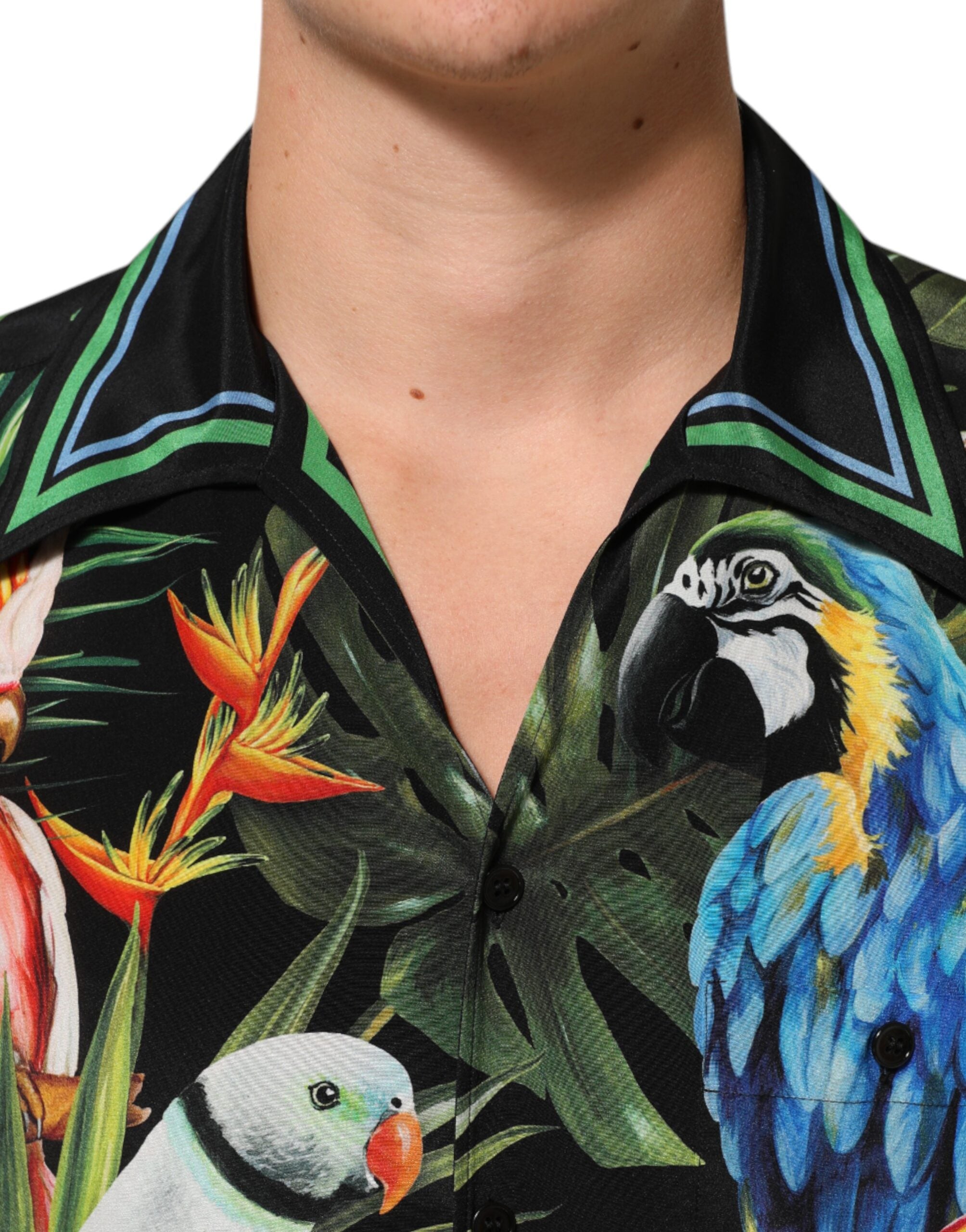 Multicolor Parrot Print Lounge Casual Shirt - ventzia