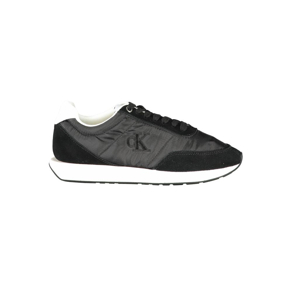 Black Polyester Women Sneaker - ventzia