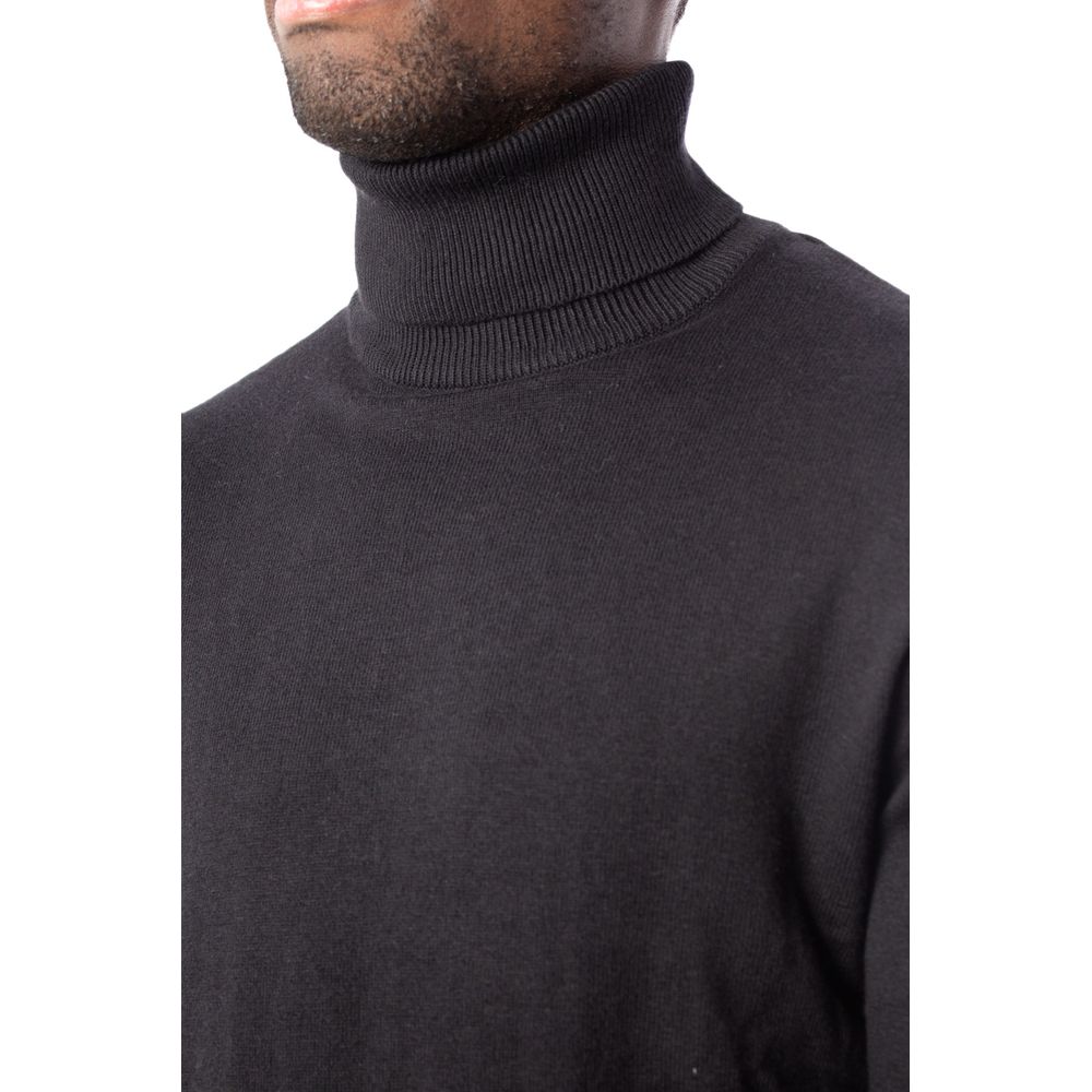 Black Cotton Turtleneck