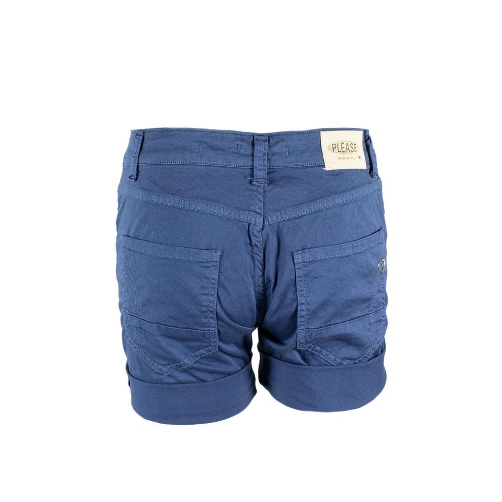 Blue Cotton Shorts - ventzia