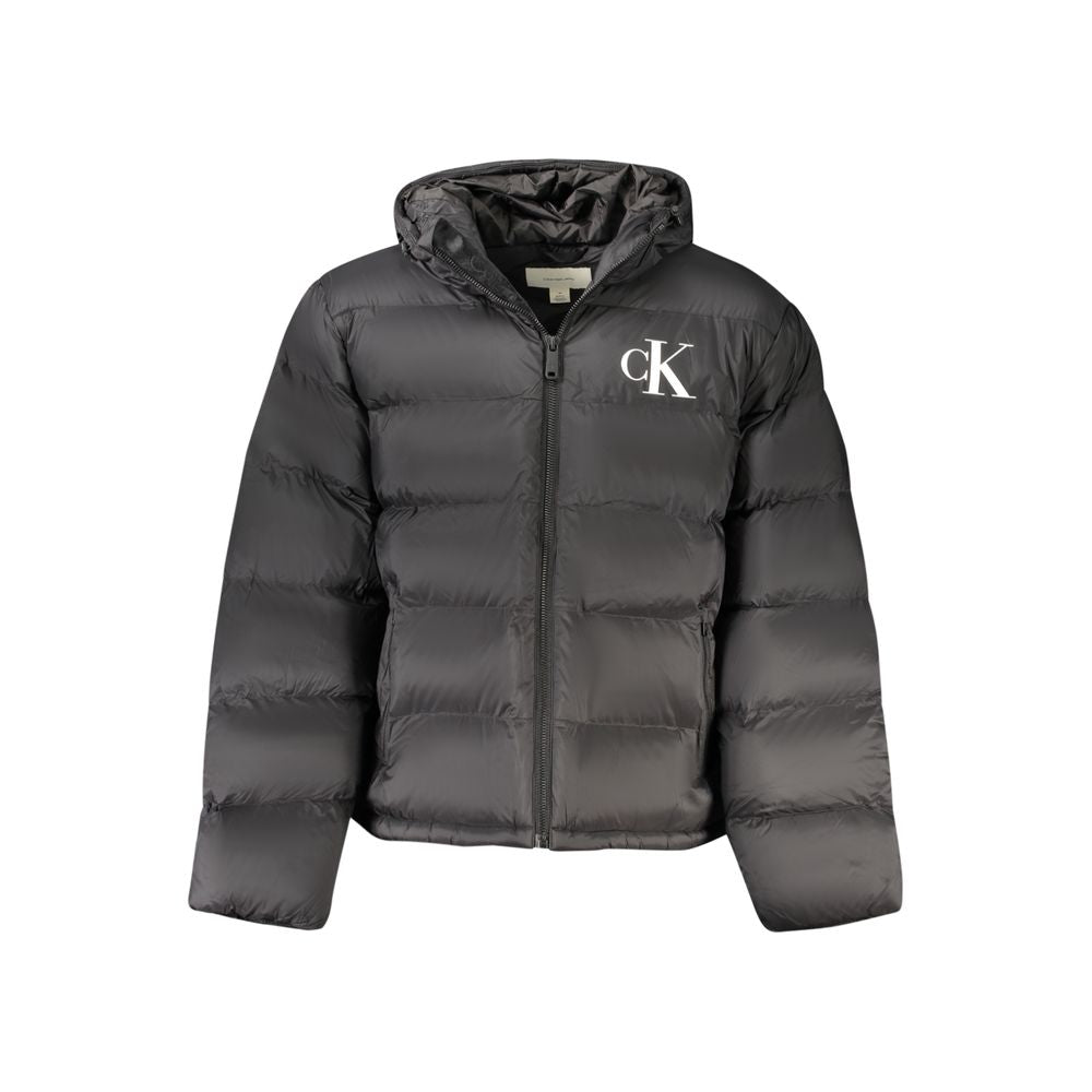 Black Poliammide Men's Jacket - ventzia