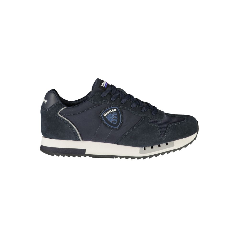 Blue Polyester Sneaker