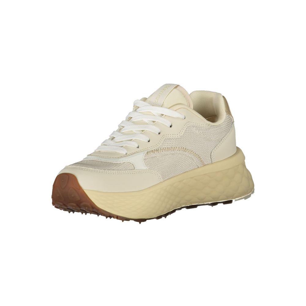 Beige Polyester Sneaker