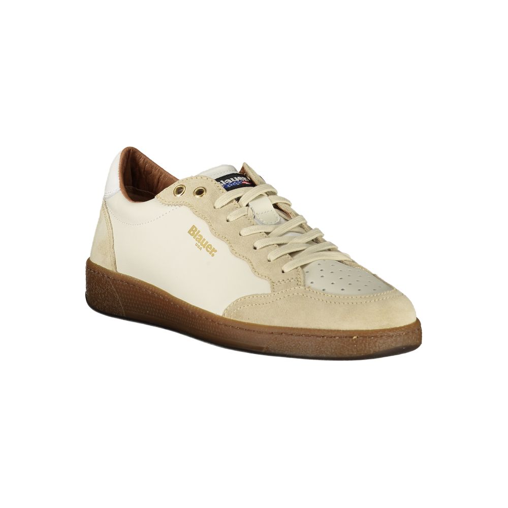 White Polyester Sneaker