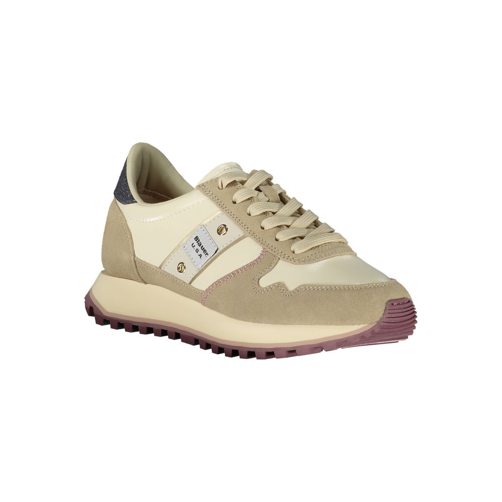 Beige Polyester Sneaker