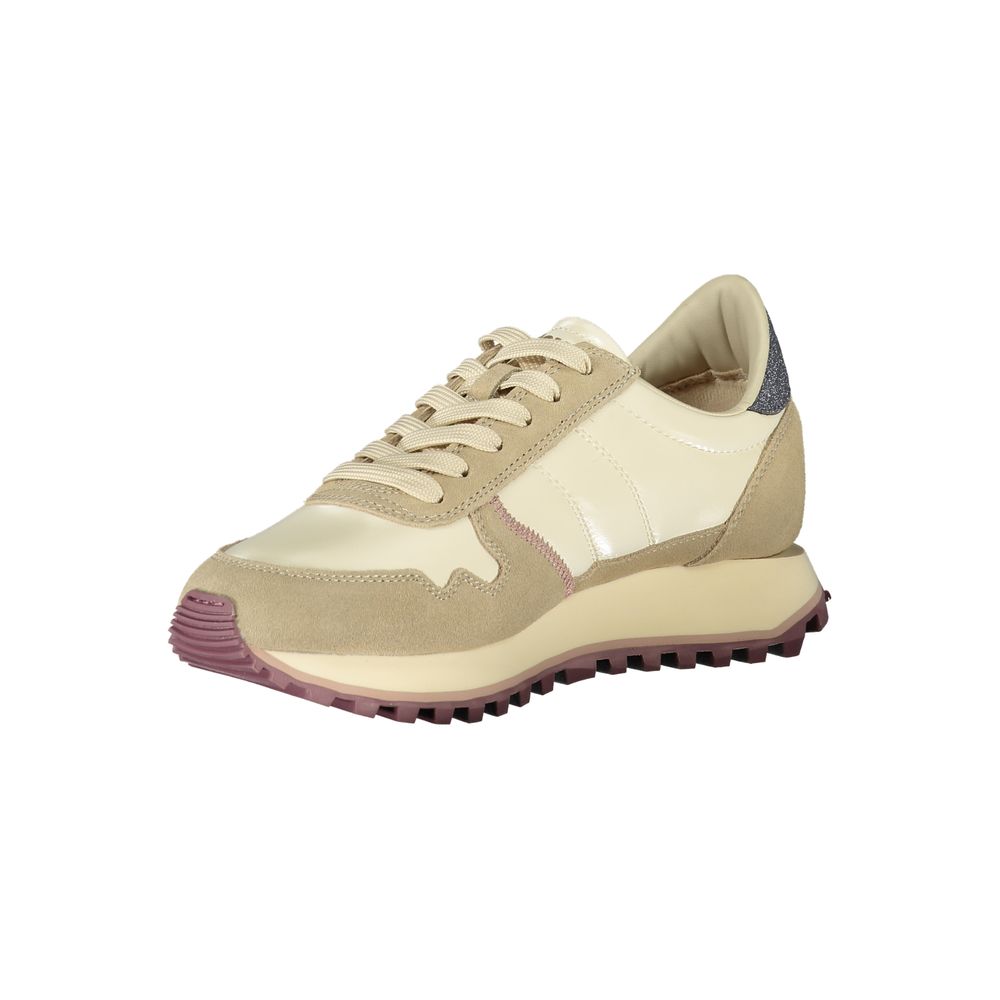 Beige Polyester Sneaker